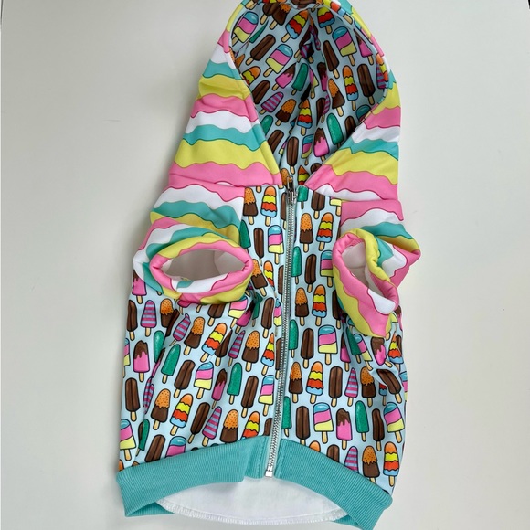 Frenchie Store Cotton Dog Hoodie Jacket Ice Cream Print  2XL See Photos for size - Picture 2 of 10